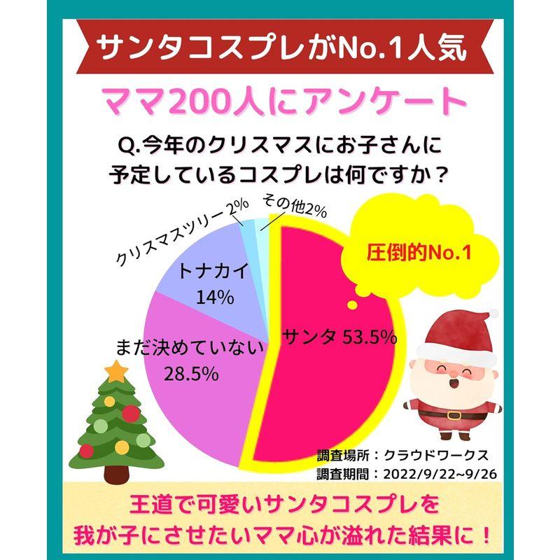 Lukmik ママ大絶賛 サンタ コスプレ キッズ ベビー ポンチョ マント クリスマス 男の子 女の子 フリーサイズ 50cm 60cm｜otc-store｜02