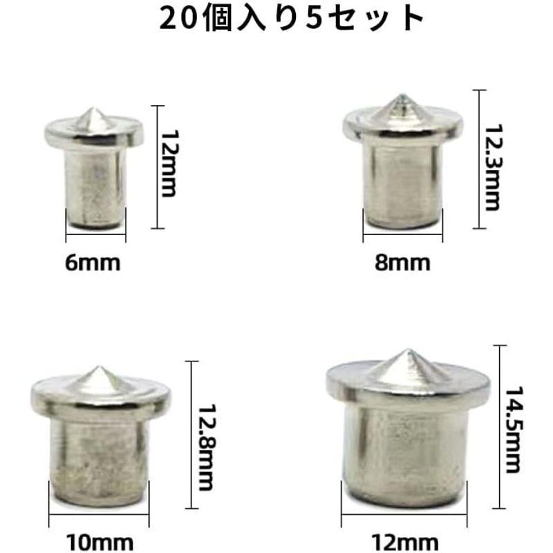 ZHUOYUEダボマーカー マーキングポンチ （6/8/10/12mm 4点入り、5セット合計：20pcs｜otc-store｜02