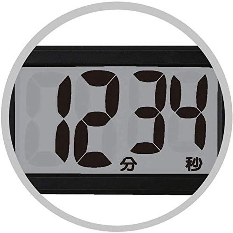 タニタ キッチン タイマー マグネット付き 大画面 100分 ブラック TD-395 BK でか見えプラスタイマー｜otc-store｜02
