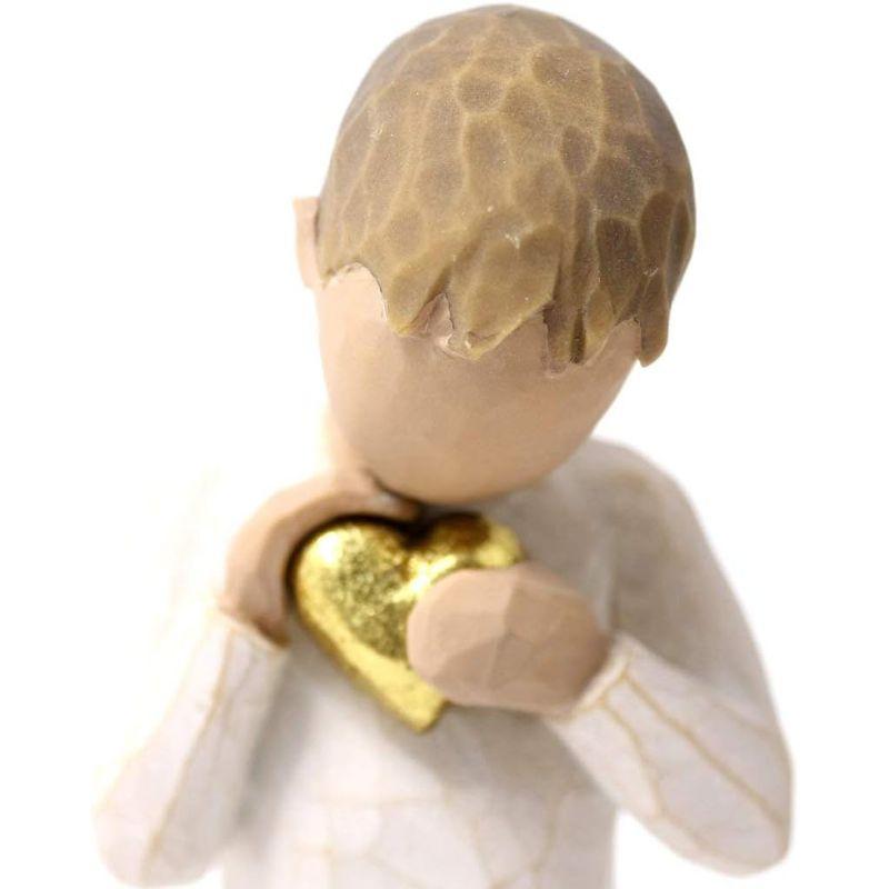 ウィローツリー彫像 Heart of Gold - 黄金の精神 お見舞い 人形 雑貨 置物 彫刻 ナチュラル｜otc-store｜02