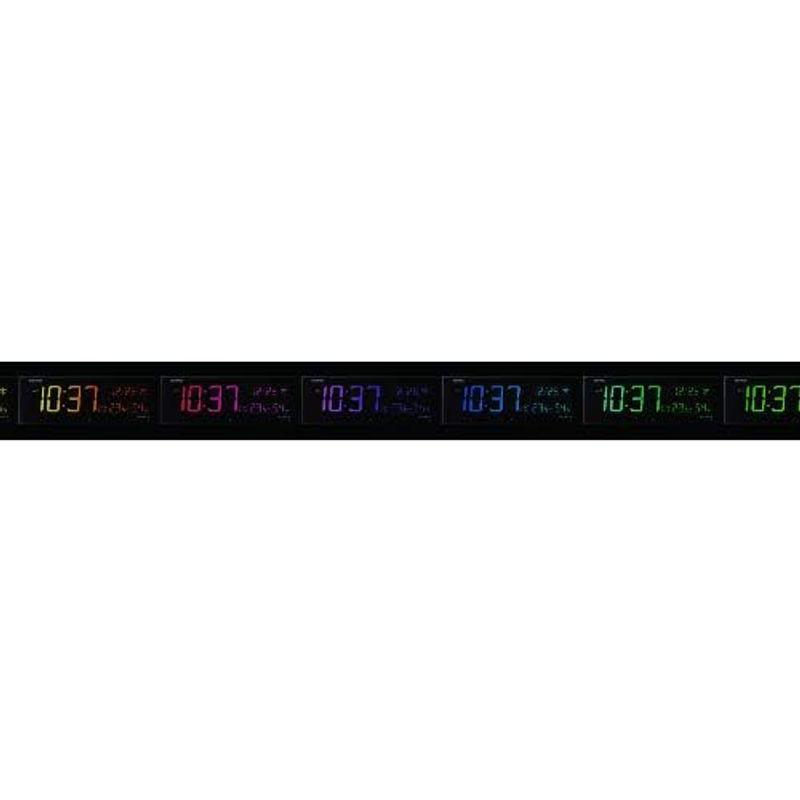 リズム(RHYTHM) 大型 掛け時計 電波時計 デジタル カラー グラデーション LED 365色 表示 黒 Iroria G 8RZ18｜otc-store｜10