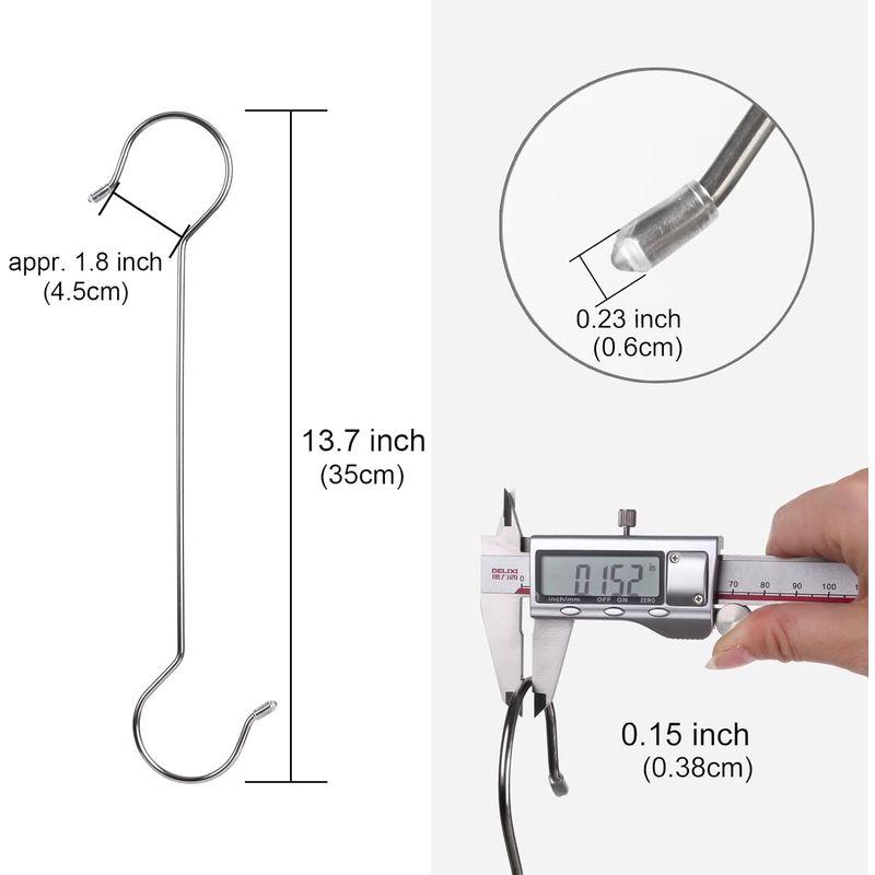 12本 s字フック ステンレス鋼 ロング 物干し竿 ベランダ(35CM-12個入)｜otc-store｜02