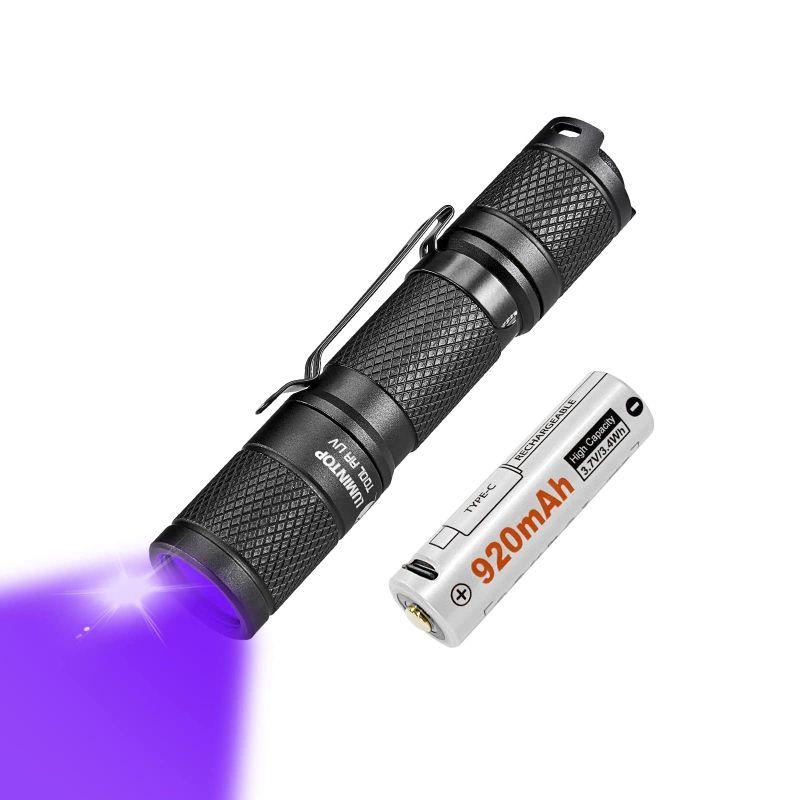 LUMINTOPブラックライト 365nm波長レジン用硬化UVライト,紫外線ライト