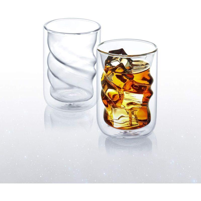 VKCHEF ダブルウォール グラス 耐熱 カップ マグカップ 240ml 二重構造 グラスコップ ビアグラス 保温 保冷 結露しない グラ｜otc-store｜05