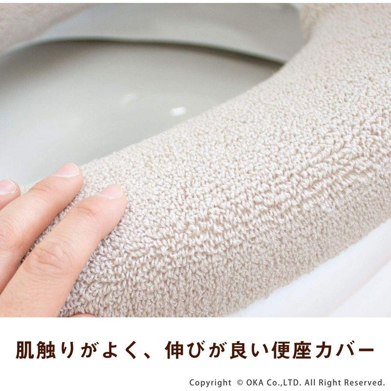 オカ(OKA) ラフィーナ トイレ便座カバー U型専用 グレー(ウィルトン 日本製)｜otc-store｜03