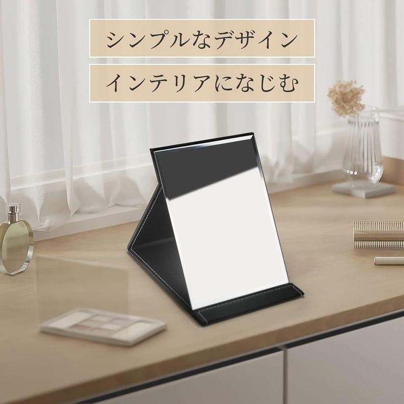 ❤❤ジャンク品　卓上ミラー　折りたたみ　ブラック Amazon.co.jp: コンパクト三面鏡(折りたたみ卓上ミラー