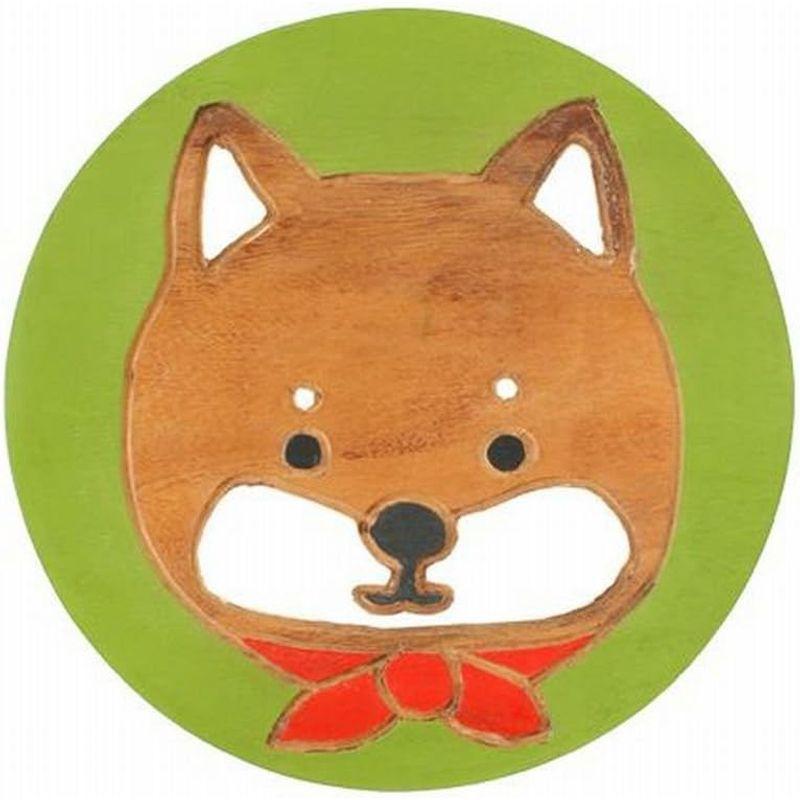 木製 椅子 イス 家具 ラウンドスツール (柴犬) 丸椅子 犬 天然木｜otc-store｜02