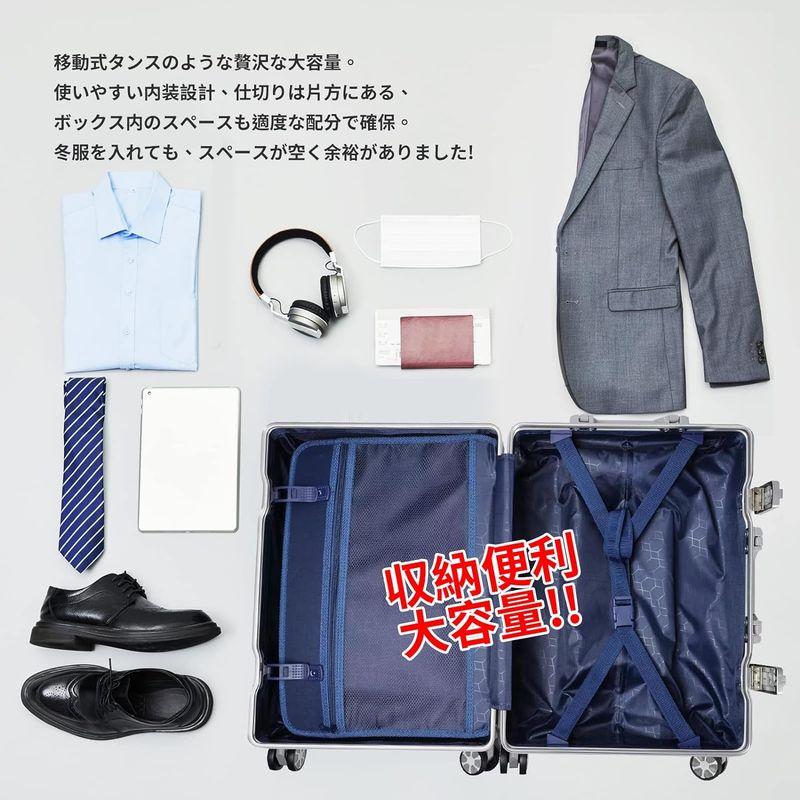 Yuweijie スーツケース アルミフレーム キャリー ケース機内持ち込み 預け入れスーツケース 大型トロリーケース 軽量トラベルケース｜otc-store｜04