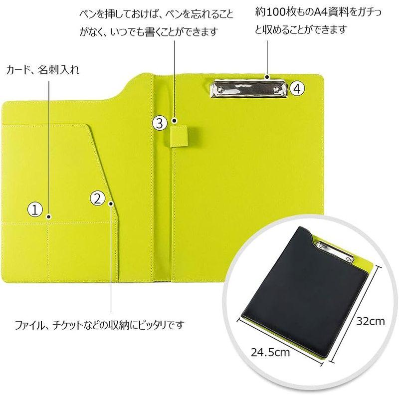 Costowns 革 二つ折り バインダー クリップボード A4 クリップ