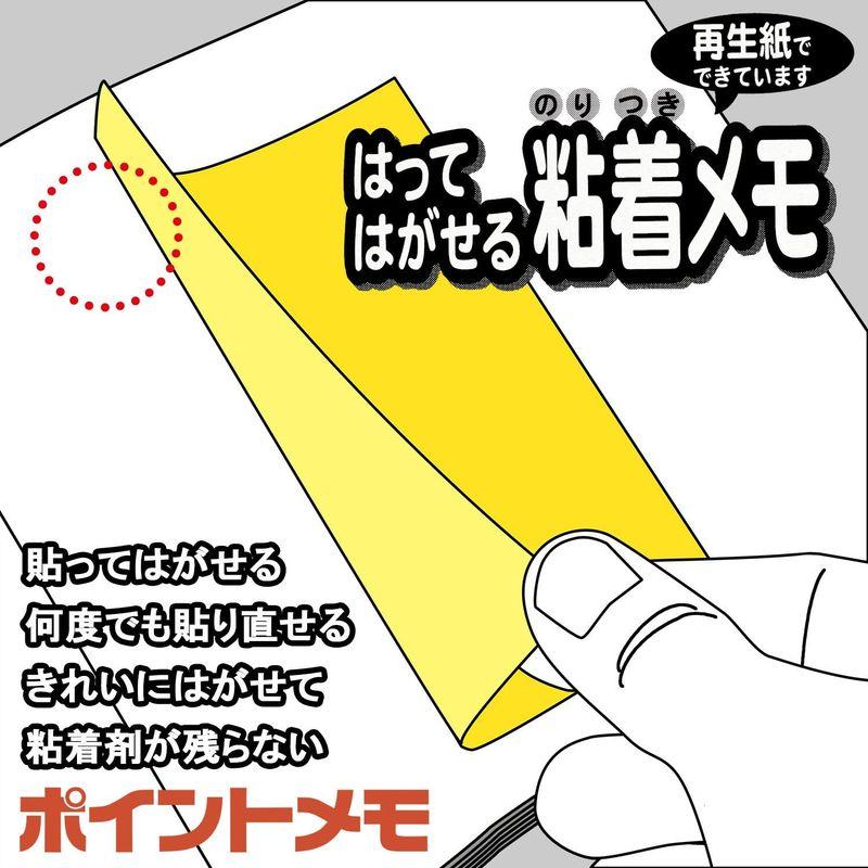 ニチバン 付箋 ポイントメモ 75×100mm 50枚×10冊入 PB-1 電話メモ｜otc-store｜04