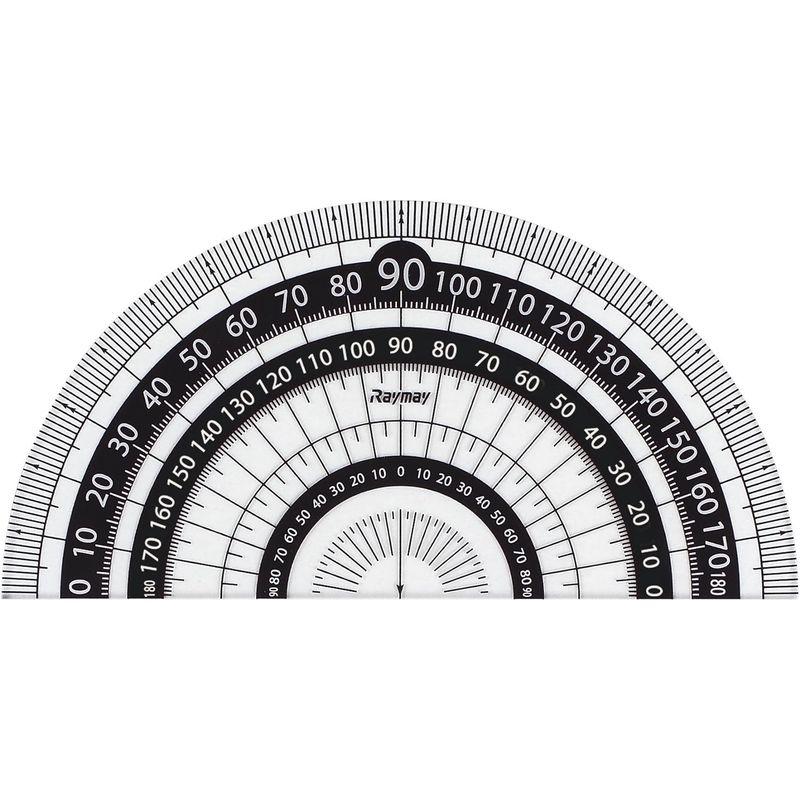 レイメイ藤井 分度器 見やすい白黒 分度器 黒 9cm APJ151B｜otc-store｜02