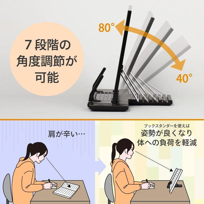 カール事務器 ブックスタンド 書見台 薄型 フラット 7段階調整機能付 ホワイト BKS-820-W｜otc-store｜09