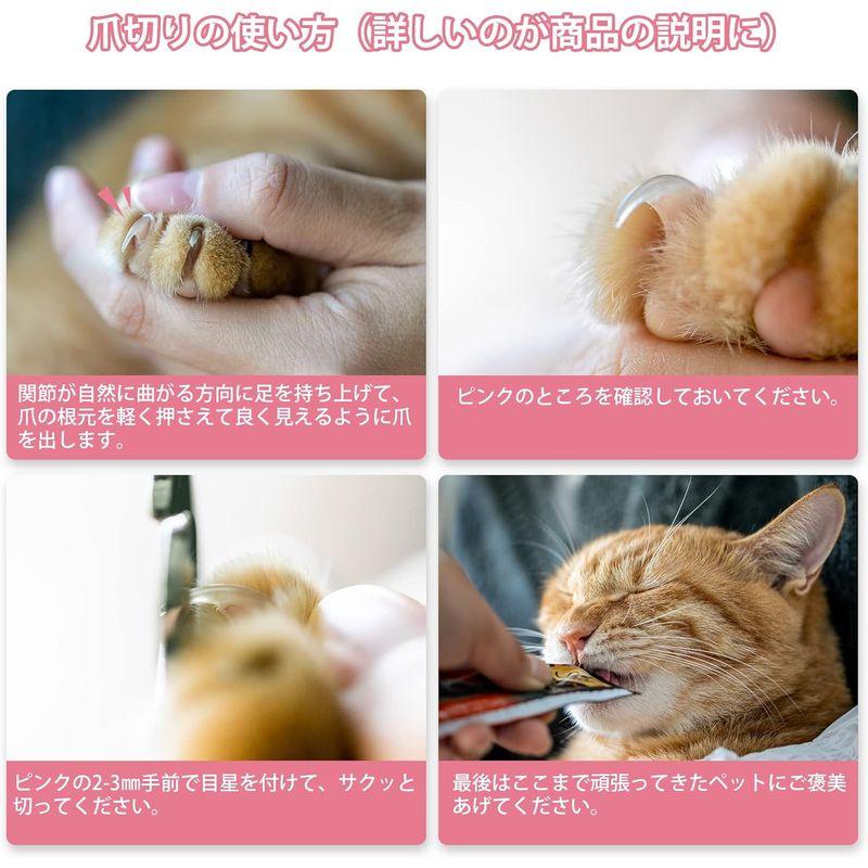 Mwpo ペットケア2点セット爪切り やすり ペット用スキンケア 猫用爪切り 収納やすい 猫用ネイルケア 724B(白）｜otc-store｜07