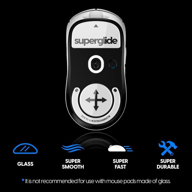 Superglide マウスソール for Logicool Gpro X Superlight マウスフィート 強化ガラス素材 ラウンドエ｜otc-store｜03