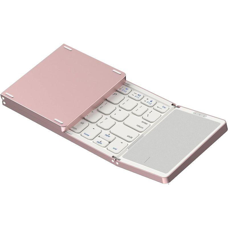 Omikamo キーボード ワイヤレス 折り畳みキーボード bluetooth タッチパッド付き iPad キーボード US配列 キーボード｜otc-store｜02