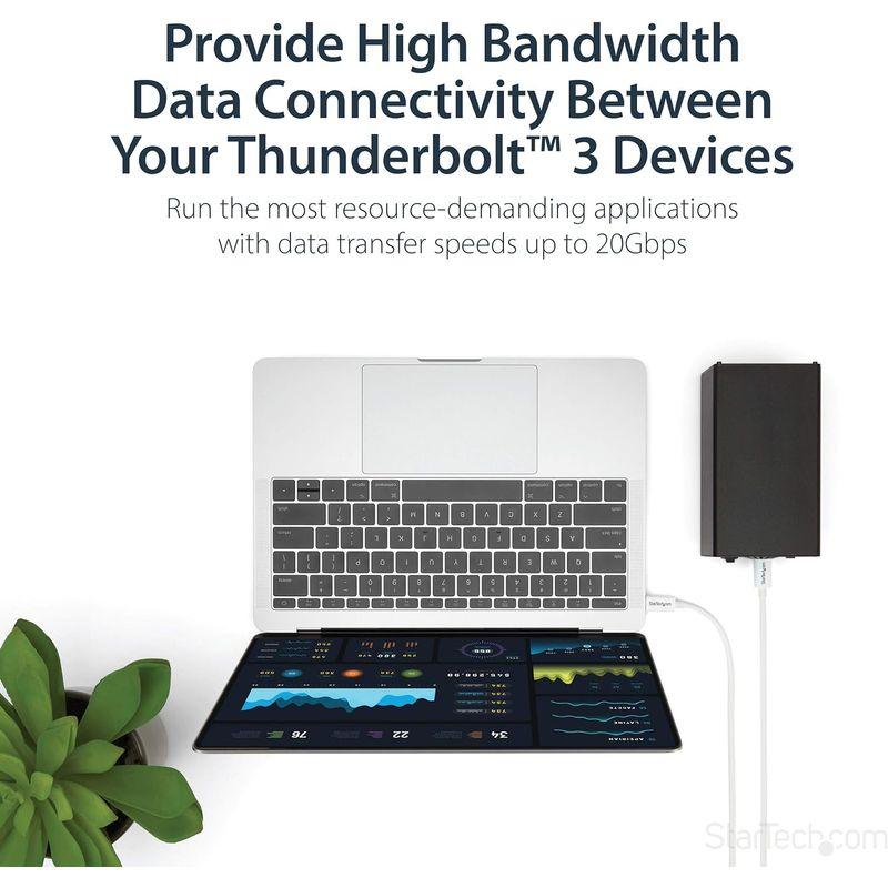 StarTech.com Thunderbolt 3 ケーブル 20Gbps 2m ホワイト USB Type-C/DisplayPort互｜otc-store｜06