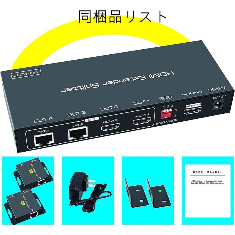 2HDMI 2LAN 同時出力HDMI 分配 エクステンダー EX712