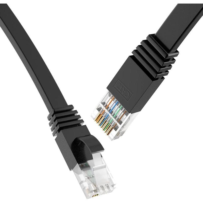 KAIYA (カイヤ) Cat7 LANケーブル フラット スリム 高速 10Gbps/600MHz ギガビット RJ45コネクタ やわらか｜otc-store｜08