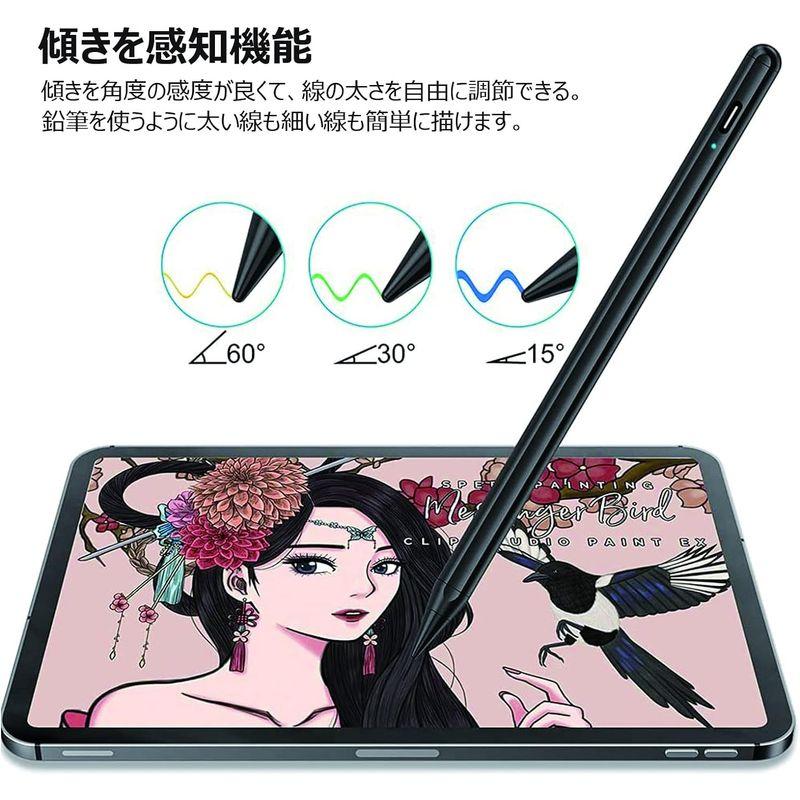 タッチペン デジタルペンシル ipadタッチペン USB充電式 ipad専用デジタルペンシル 途切れ/遅延/ズレ/誤操作防止 2018年以降｜otc-store｜02