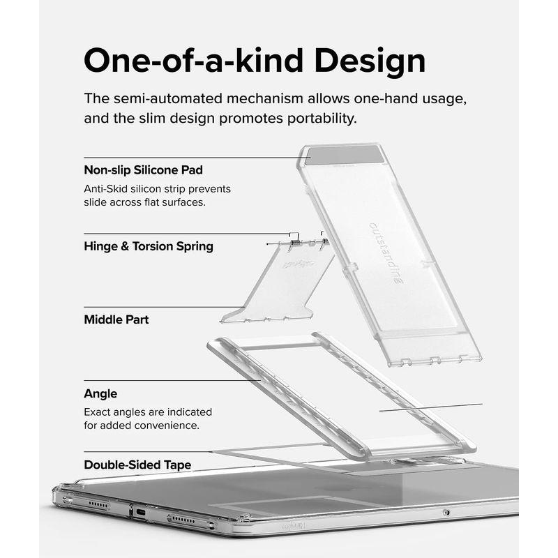 RingkeiPad スタンド タブレット スタンド 超薄型 縦置き 横置き 2Way 貼り付け パッドスタンド 角度調整可能 マルチアング｜otc-store｜05