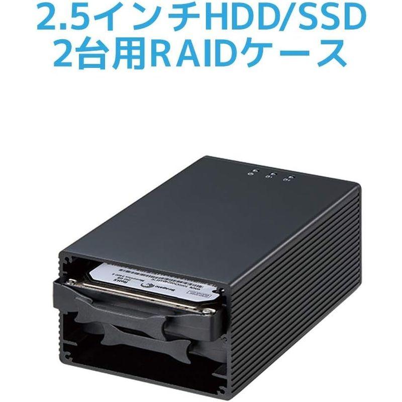 USB3.2 Gen2 RAID ケース (2.5インチ HDD SSD 2台用 10Gbps対応