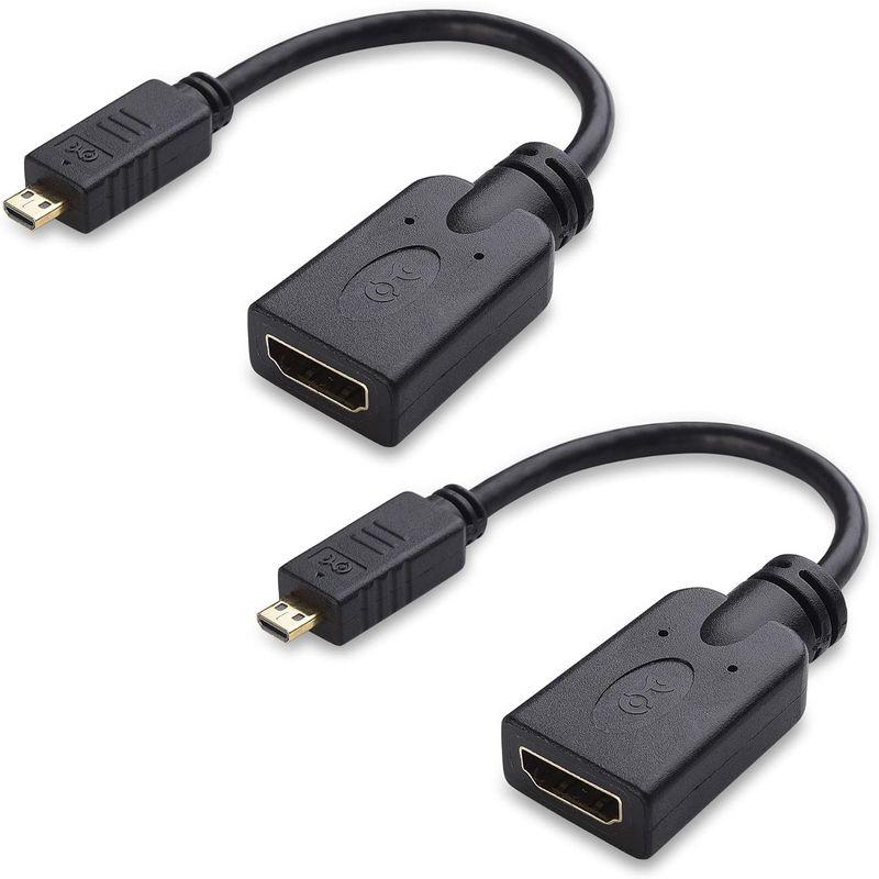 Cable Matters Micro HDMI 変換アダプター マイクロHDMI 変換アダプタ 2本セット 15cm 4K HDR対応 R｜otc-store｜02
