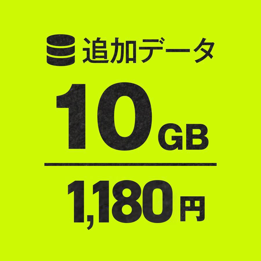WiFi追加通信データ容量10GB（おてがるWi-Fiご購入者様専用パッケージ