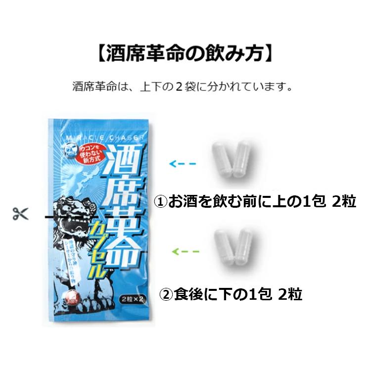 酒席革命 カプセル サプリメント 10包 (1包4粒) 箱タイプ 二日酔い