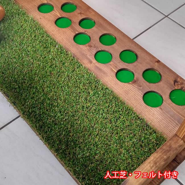 ゴルフクラブスタンド15本＋8本掛け　無塗装【完成品】フェルト＆人口芝付 ゴルフクラブスタンド15本＋8本掛け 無塗装【完成品】フェルト