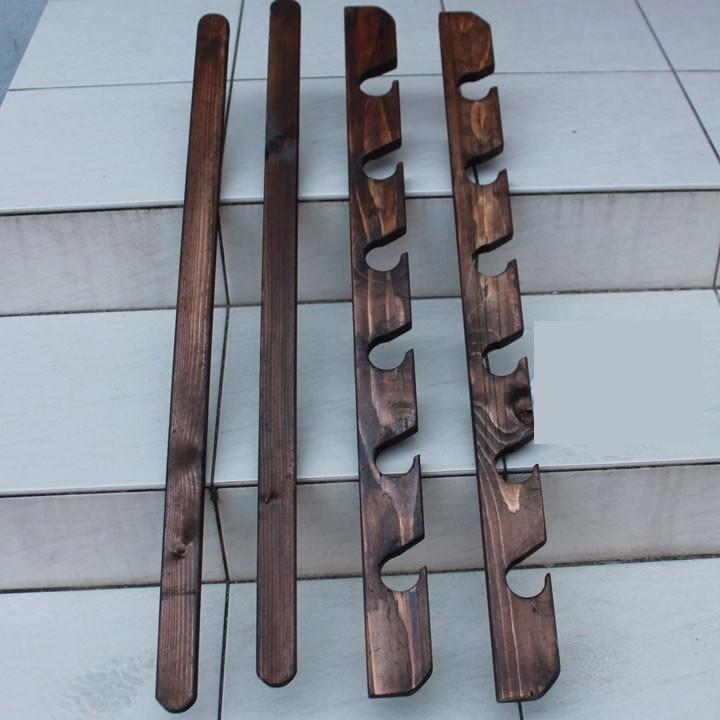 ロッドホルダー,壁掛け,4本用ロッドスタンド・ダブルタイプ【通常ねじ