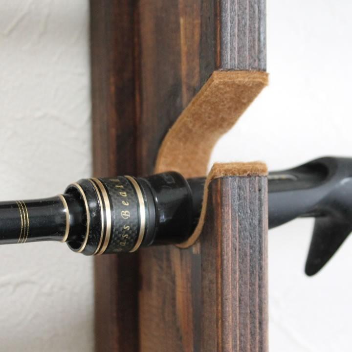 ロッドホルダー,壁掛け,4本用ロッドスタンド・ダブルタイプ【通常ねじ