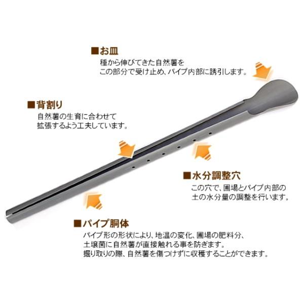 【取引中!!】【古い】長芋・自然薯・ 山芋栽培・クレバーパイプ 政田自然農園 クレバーパイプ 自然薯用 長さ135cm 10本入り (長いも