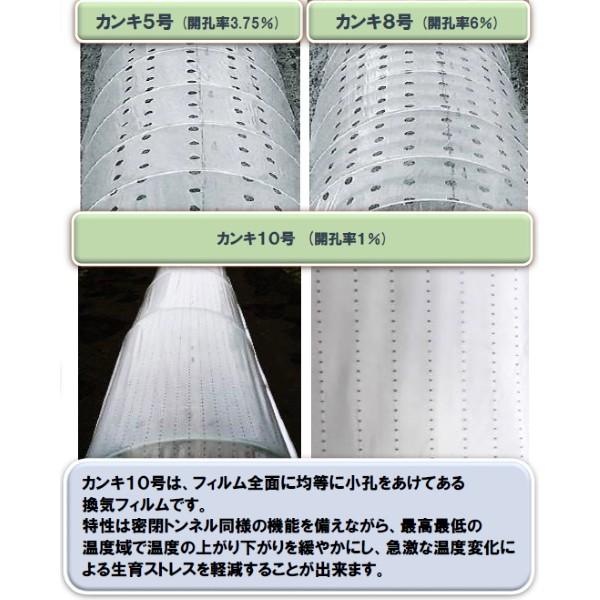 みかど化工　ユーラックカンキ　UK50A　カンキ4号　厚さ0.05mm×幅185cm×長さ100m　2本セット　トンネル用農POフィルムの画像
