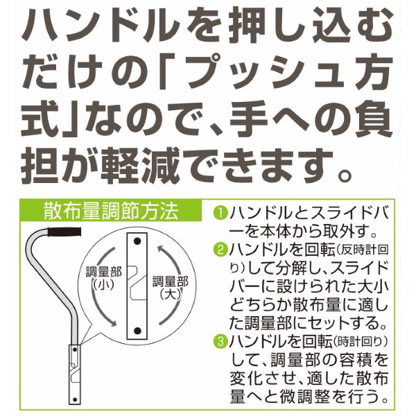 サンエー 手動プッシュ式 粒剤散布器 散ぽ KW5 粒剤・粒状肥料の散布に