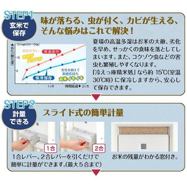 エムケー　保冷精米機　冷えっ庫　精米処　PRC-10W　玄米収納量10kg｜otentosun｜04