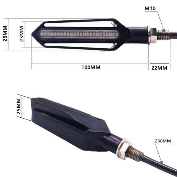 バイク用 LED シーケンシャルウィンカー 流れるウィンカー 汎用 12V 4