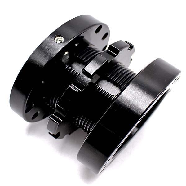 ステアリングボス スペーサー 調整式 40mm~70mm ブラック 軽量 アルミ