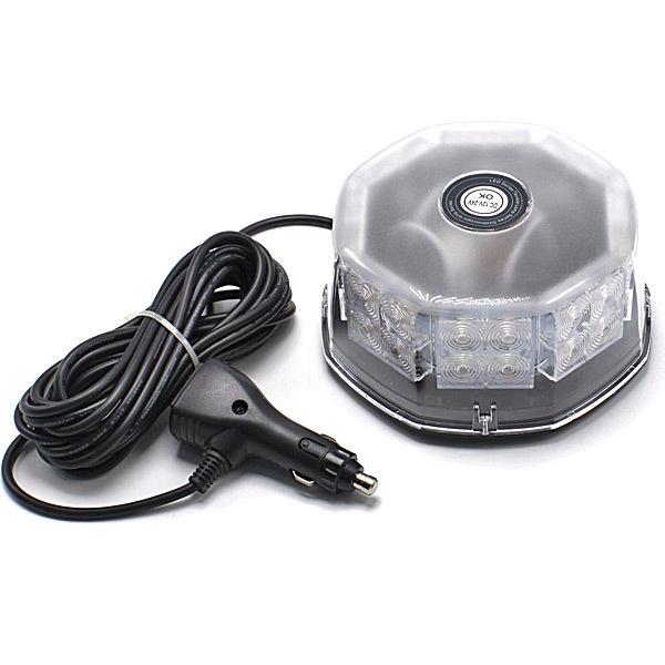 LED 回転灯 黄色 パトランプ 32LED 12V/24V アンバー フラッシュ