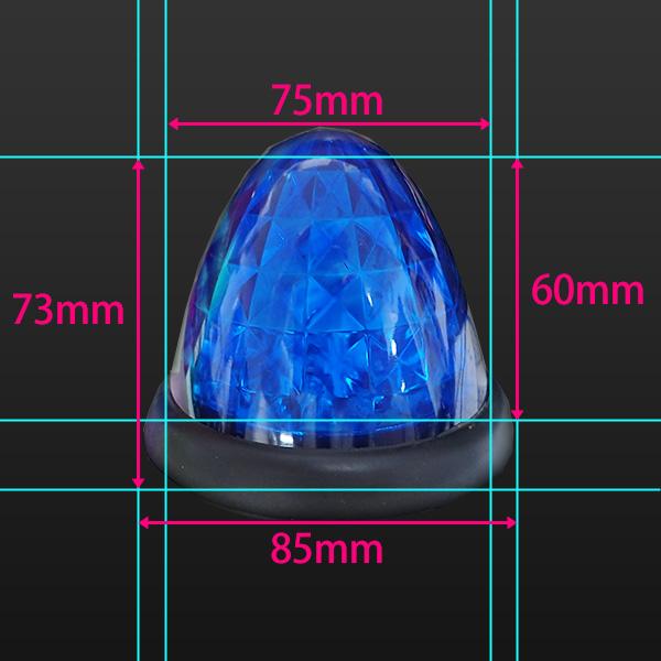 車高灯 マーカー　LED 青色　24V 新品未使用品　12個セット サイドマーカー LED 24V 青 丸型 10個 セット トラック マーカー