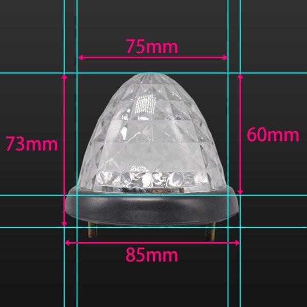 トラック サイドマーカー LED 24V 丸型 10個 セット マーカーランプ 全