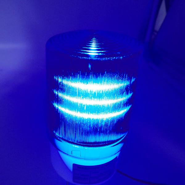 LED 回転灯 青 パトランプ 小型 100V 誘導灯 案内灯 サイン灯 壁面