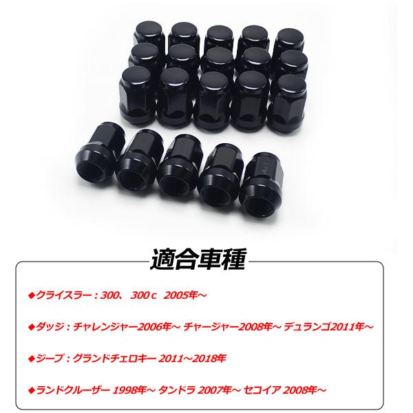 ホイールナット M14 1.5 ブラック 20個 19HEX 黒 スチール 社外