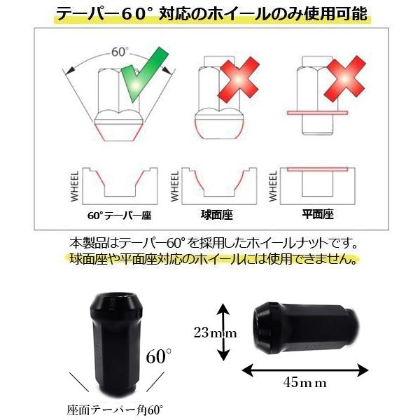 ホイールナット スチール ロング ナット 袋 20個 M14 P1.5 19HEX