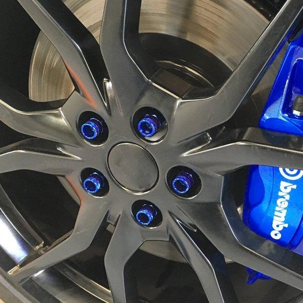 アルファード30 ヴェルファイア30 スタッドレス　ナット20個　おまけ ホイールナット スチールナット ロング チタン ブルー P1.5 貫通