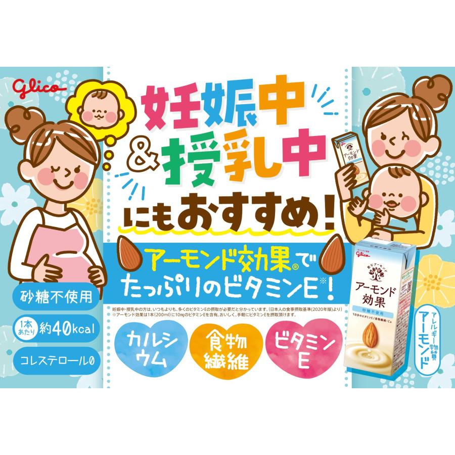 グリコ（glico） 江崎グリコ アーモンド効果 砂糖不使用 200ml ×24本