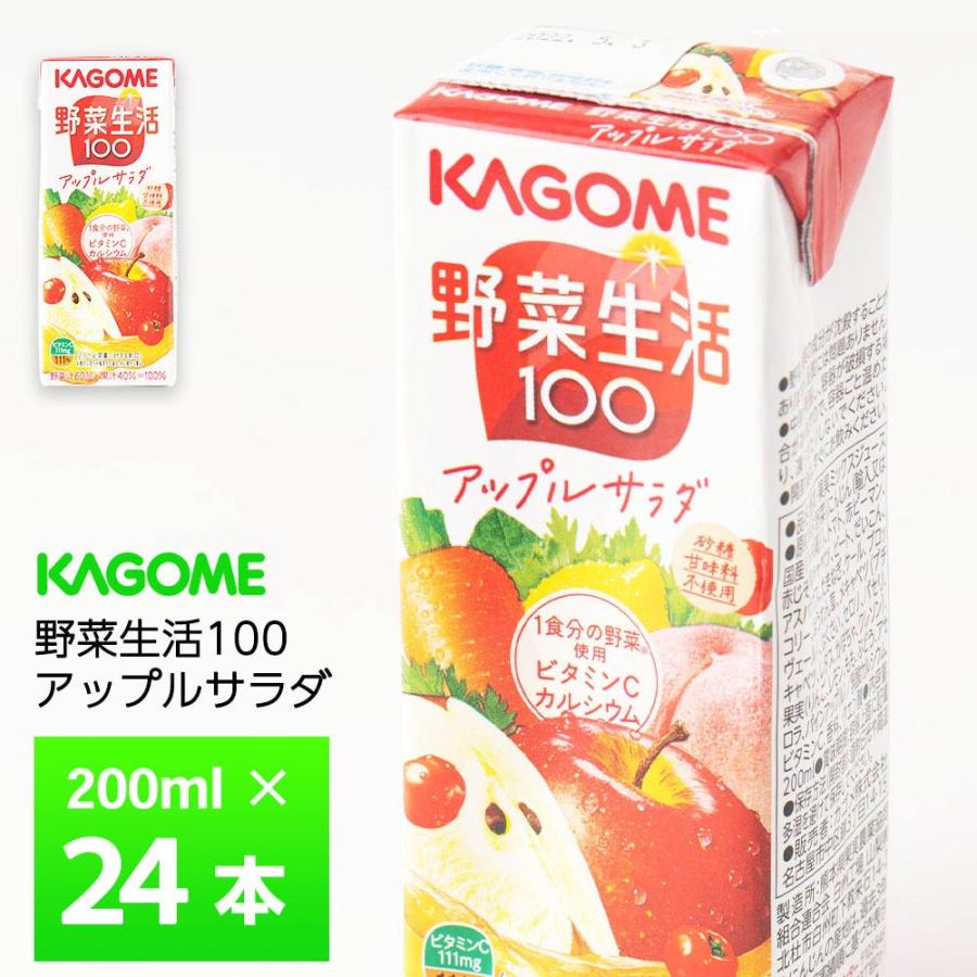 野菜生活100 カゴメ アップルサラダ 200ml×24本 野菜ジュース 野菜生活100 カゴメ アップルサラダ 200ml×24本 野菜ジュース