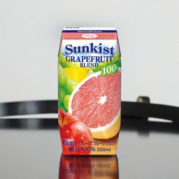 サンキスト 森永乳業 100%グレープフルーツブレンド 200ml×24本 常温