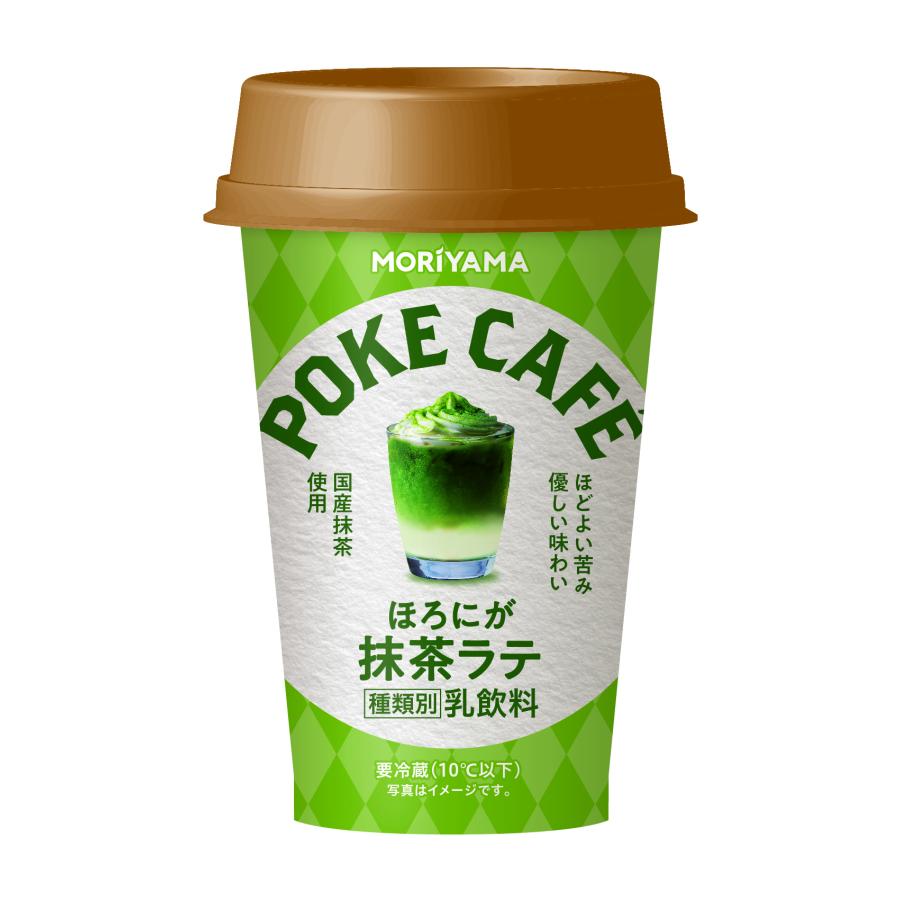 守山乳業（MORIYAMA） ポケカフェ ほろにが抹茶らて 180g×12本 チルド