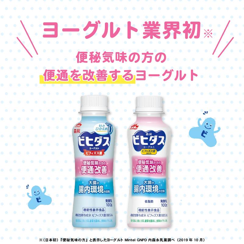 ビヒダス 森永乳業 ビヒダスヨーグルト 便通改善 脂肪0 ドリンクタイプ