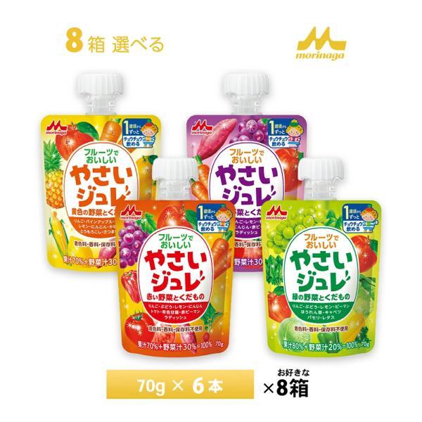 森永乳業 いずれか8ケース フルーツでおいしいやさいジュレ 送料